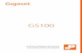 Gigaset GS100 · Das Mobiltelefon ist nicht wasserdicht. Das Gerät und sein Zubehör darf daher nicht in feuchten Umge-bungen aufbewahrt oder aufgeladen werden (z. B. in Badezimmern,