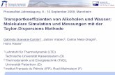 Transportkoeffizienten von Alkoholen und Wasser ... · Vorhersagen Transportkoeffizienten Ethanol. Experiment (Literatur) Vorhersage MD Simulation + 200 250 300 T / K 0.00 0.05 0.10