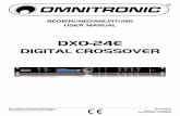 DXO-24E - produktinfo.conrad.com · 4/32 00053693.DOC, Version 1.1 BEDIENUNGSANLEITUNG DXO-24E I Digitale Frequenzweiche Lesen Sie vor der ersten Inbetriebnahme zur eigenen Sicherheit