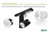 HEDRION LED Lampen & Leuchten - hbib.de · PDF fileHEDRION LED-Lampen Produktfamilien 120° Versionen mit Schutzlinse aus Glas (IP52) 12° / 25° / 40° Versionen mit Schutzlinse aus