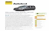 Autotest - ADAC: Allgemeiner Deutscher Automobil-Club · dem Dach dürfen Lasten bis 100 kg befördert werden, eine stabile Dachreling mit integriertem Grundträger gibt es gegen