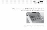 Photometer - aqualytic.de · Hinweise zu den Methoden Anwendungsmöglichkeiten, Analysenvorschrift und Matrixeffekte der Me-thoden beachten. Reagenzien sind für die chemische Analyse