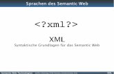 Semantic Web Technologien - Sprachen des Semantic Web file– Jedes geöffnete Element muss wieder geschlossen werden! (Ausnahme: selbstschließende Elemente) Semantic Web Technologien