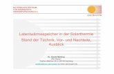 Latentwärmespeicher in der Solarthermie Stand der Technik ...¤rmespeicher... · Dr. Harald Mehling ZAE Bayern Walther-Meißner-Str.6, 85748 Garching mehling@muc.zae-bayern.de BAYERISCHES