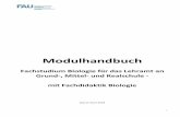 Modulhandbuch Bio LAR-16042018 - Department Biologie · selbst herzustellen und unter dem Binokular und/oder Mikroskop den Aufbau von Pflanzen und Pilzen in Übersicht und im Detail