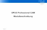 OPUS Professional CAM Modulbeschreibung · V1.1 Seite 7 Basis-Modul 20001-Grundpaket (Datenbank, Versionsverwaltung, Editor, Datenübertragung) Datenbank Komfortables Verwalten der