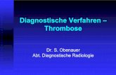 Diagnostische Verfahren – Thrombosehaemonk/fuer_studenten/Vorlesungsfolien/32 Thrombose... · THROMBOSE DIAGNOSTISCHE VERFAHREN Bildgebende Verfahren • Phlebographie • Farbkodierte