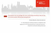 Evaluation als Grundlage für eine wirkungsorientierte ... · Praxisbeispiel München – Überblick 1. Datenbasiertes kommunales Bildungsmanagement (DKBM) in der Landeshauptstadt