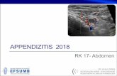 APPENDIZITIS 2018 - stuttgarter-sonokurse.de · AntibiotikaversusAppendektomie Sallinen, V et al.: Meta -analysis of antibiotics versus appendicectomyfor non perforated acute appendicitis.