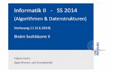 Informatik II SS 2014ac.informatik.uni-freiburg.de/teaching/ss_14/info2/lectures/Vorlesung11.pdf · Fabian Kuhn Informatik II, SS 2014 Vorlesung 11 (4.6.2014) Binäre Suchbäume II