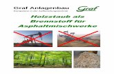 Graf Anlagenbau Asphaltprospekt Deutsch 2016.pdf · Produktionskosten senken und gleichzeitig die Umwelt schützen durch den Einsatz von nachwachsenden Brennstoffen. Aufbereitungstechnik