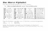 Das Morse Alphabet - kidstreff.ch · Das Morse Alphabet Wer das Morsealphabeth auswendig lernen will lernt es am besten mit einer Eselsbrücke. Dazu wurde jedem Buchstaben ein Wort