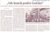  · Hannoversche Allgemeine Zeitung, Montag 02.11.2009 Aids braucht positive Gesichter Ungewöhnliche Kunstaktion: Vier Monate lang fährt eine Braunschweiger Straßenbahn mit Bildern
