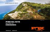 JULI 2017 – v1.01 PREISLISTE - foxracingshox.de die Charakteristik der Luftfeder präzise einzustellen. Inspiriert von Motorradgabel-Dämpfungs-systemen, arbeitet der vielfach prämierte