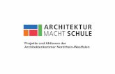 Projekte und Aktionen der Architektenkammer Nordrhein ... · Architektur macht Schule Bausteine Kultur und Schule Schulprojekte von und mit Architektinnen und Architekten, Innenarch.,