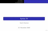 Syntax IV - user.uni-frankfurt.dekentner/EinfLing/SyntaxIV.pdf · Hausaufgaben X-bar Schema Nebensatztypen Wortabfolgetendenzen Lekt ure Grewendorf et al. (1987). Sprachliches Wissen.