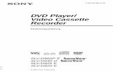 DVD Player/ Video Cassette Recorder - Sony DE · Vorsicht 3 Vorsicht Zur Verwendung des Videorecorders Fernsehsendungen, Filme, Videobänder und anderes Material können urheberrechtlich