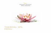 THERMAL SPA MENU - resortragaz.ch · 16 Altearah® Bio massages 19 Soglio massages 20 Wellbeing massages 24 haki rituals 26 Wellbeing baths Beauty & Care 28 Our offers 30 Our beauty