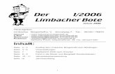 Der 1/2006 Limbacher Bote · bach Limbach. Das Wetter spielte mit, es war ein wunderschöner, sonniger Septembertag. Gut gelaunt begann die Reise, mit der S Bahn über Roth und Donauwörth