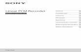 Linear PCM Recorder - Sony DE · Linear PCM Recorder Bedienungsanleitung PCM-D100 Übersicht Vorbereitungen Aufnahme Wiedergabe Bearbeitung Verwendung des Computers Bedienvorgänge