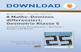 DOWNLOAD · Birte Pöhler · Jennifer Vollmer 8 Mathe-Dominos differenziert: Geometrie Klasse 5 Geometrische Grundformen – Rechteck – Quader und Würfel