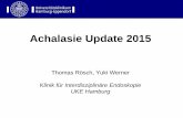 Achalasie Update 2015 - gghbb.de · PDF filen=1 Pneumothorax rechts, POEM-Abbruch, Drainage (Heller) n=1 Hämatothorax nach 2 Tagen, drainage, thoracoscopy n=1 Ischemic cardia defect