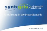 Einführung in die Statistik mir R - syntegris.desyntegris.de/downloads/Statistik_mit_R.pdf · • Schiefe (nur kardinal) Die Schiefe beschreibt die Art und Stärke der Asymmetrie