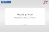 Usability Tests - se.uni-hannover.de · Was ist ein Usability Test? • Test eines Produkts mit dem Ziel die Usability zu verbessern. • Testaufgaben sind typische Aufgaben für