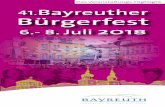 Das Veranstaltungs-Highlight 41Bayreuther Bürgerfest · Bayreuth lädt ein zum gemeinsamen Feiern auf dem Bürgerfest! Egal, ob du aus Bayreuth, der Region oder ein von weither an-gereister