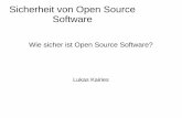Sicherheit von Open Source Software - IfI: Startseitegraebe/Texte/Kairies-15-Folien.pdf · Außenstehende (Viele-Augen-Prinzip) – Besonders gegeben bei kommerziell genutzten Open