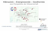 Klimaziele Energiewende Geothermie - geotis.de · Methode flache Seismik (Scherwellen-seismik) soll Bestandteil eines Forschungsprojekts werden. Fördermaßnahme: Energieforschungsprogramm