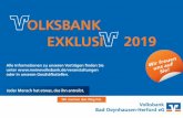 OLKSBANK EXKLUSI 2019 - meinevolksbank.de · Unsere Vorträge für 2019: 2. April „Online-Banking für Einsteiger“ Enger Der Eintritt für alle Vorträge ist frei. Die Vorträge