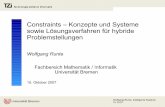 Constraints – Konzepte und Systeme sowie Lösungsverfahren ... · 15. Oktober 2007 Wolfgang Runte, Intelligente Systeme 15.10.07 Constraints – Konzepte und Systeme sowie Lösungsverfahren