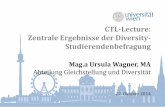 CTL-Lecture: Zentrale Ergebnisse der Diversity ... · CTL-Lecture: Zentrale Ergebnisse der Diversity-Studierendenbefragung Mag.a Ursula Wagner, MA Abteilung Gleichstellung und Diversität