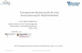 Transparente Wissenschaft als eine Voraussetzung für ... · is devoted to publishing social psychological research using the registered report format where a plan for the research