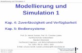 Modellierung und Simulation 1 - fh-swf.de · Modellierung und Simulation 1 Prof. Dr. H. Schulze Prof. Dr. C. Lüders 4.1 Wichtige Begriffe Fehler (Failure): Ein Objekt erfüllt seine