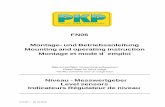 FN06 Montage- und Betriebsanleitung Mounting and ... - pkp.de · intrinsically safe control circuit for use in "e" areas of zone 1 or 2. Install PKP level transmitters according to