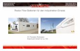 Redox Flow Batterien für den Industriellen Einsatz · Eisenhuth GmbH & Co. KG Friedrich-Ebert-Str. 203 37520 Osterode am Harz Telefon 0 55 22 / 90 67-0 Telefax 0 55 22 / 90 67-44