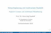 Versuchsplanung und multivariate Statistik file4 Lineare und nichtlineare Modellierung I In den Naturwissenschaften und ihren Anwendungen m ussen oft Zusammenh ange zwischen verschiedenen