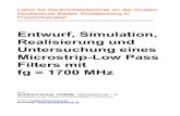 Entwurf, Simulation, Realisierung und Untersuchung eines ... 11_Microstrip-LPF_1700MHz_2016.pdf · 1. Vorbemerkung Benötigt man Filter für den Frequenzbereich oberhalb von 1000