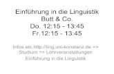 Einführung in die Linguistik Butt & Co. Do. 12:15 - 13:45 ...ling.uni-konstanz.de/pages/allgemein/introling/Sprachwandel_2.pdf · Zur Erinnerung: Phoneme − Allophone. Lautlicher