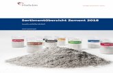 Sortimentübersicht Zement 2018 · Bei der Verarbeitung von Beton mit Superblanc 42,5 N soll te darauf geachtet werden, dass Mischer, Transportmittel sowie die Frischbetonmischung