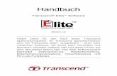 Transcend Elite Users Manual WIN DE - produktinfo.conrad.com · Handbuch Transcend ® Elite ™ Software (Version 1.1) Vielen Dank für den Kauf eines Transcend Speicherproduktes.