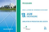 PROGRAMM · Alle zwei Jahre präsentiert die ASIM-Fachtagung neue Entwicklungen und interessante Anwendungen der Simulation. Bei dieser größten europäischen Simulationstagung für