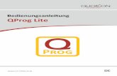 Bedienungsanleitung QProg Lite - gobd-kassensystem.de · ─ Kabel so verlegen, dass niemand darauf treten oder darüber stolpern kann. ─ Niemals versuchen Kabel zu strecken, um