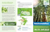 Reichswaldfest - bund-naturschutz.de · Ökologische Artikel aus dem BN-Shop, Informationen zum gerechter Tierhaltung, Streuobstapfelsaft und weitere Bio-Getränke, Bio-Pop- corn,