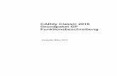 CADdy Classic 2016 Grundpaket GP Funktionsbeschreibung · Inhaltsverzeichnis Inhaltsverzeichnis .....I Funktionsbeschreibung .....1