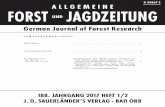 D 20867 E ALLGEMEINE ISSN -585 FORST JAGDZEITUNGwaldwachstum.wzw.tum.de/fileadmin/publications/AFJZ188.pdf · 188.JAHRGANG 2017 HEFT1/2 J. D. SAUERLÄNDER’S VERLAG · BAD ORB I