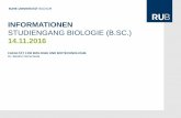 · PDF fileinformationen studiengang biologie (b.sc.) 14.11.2016 fakultÄt fÜr biologie und biotechnologie dr. beatrix dünschede