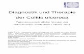 Diagnostik und Therapie - dccv.de · Die Diagnose einer Colitis ulcerosa soll auf der Basis einer Kombination von Krankengeschichte, klinischer Untersuchung und typischen Befunden